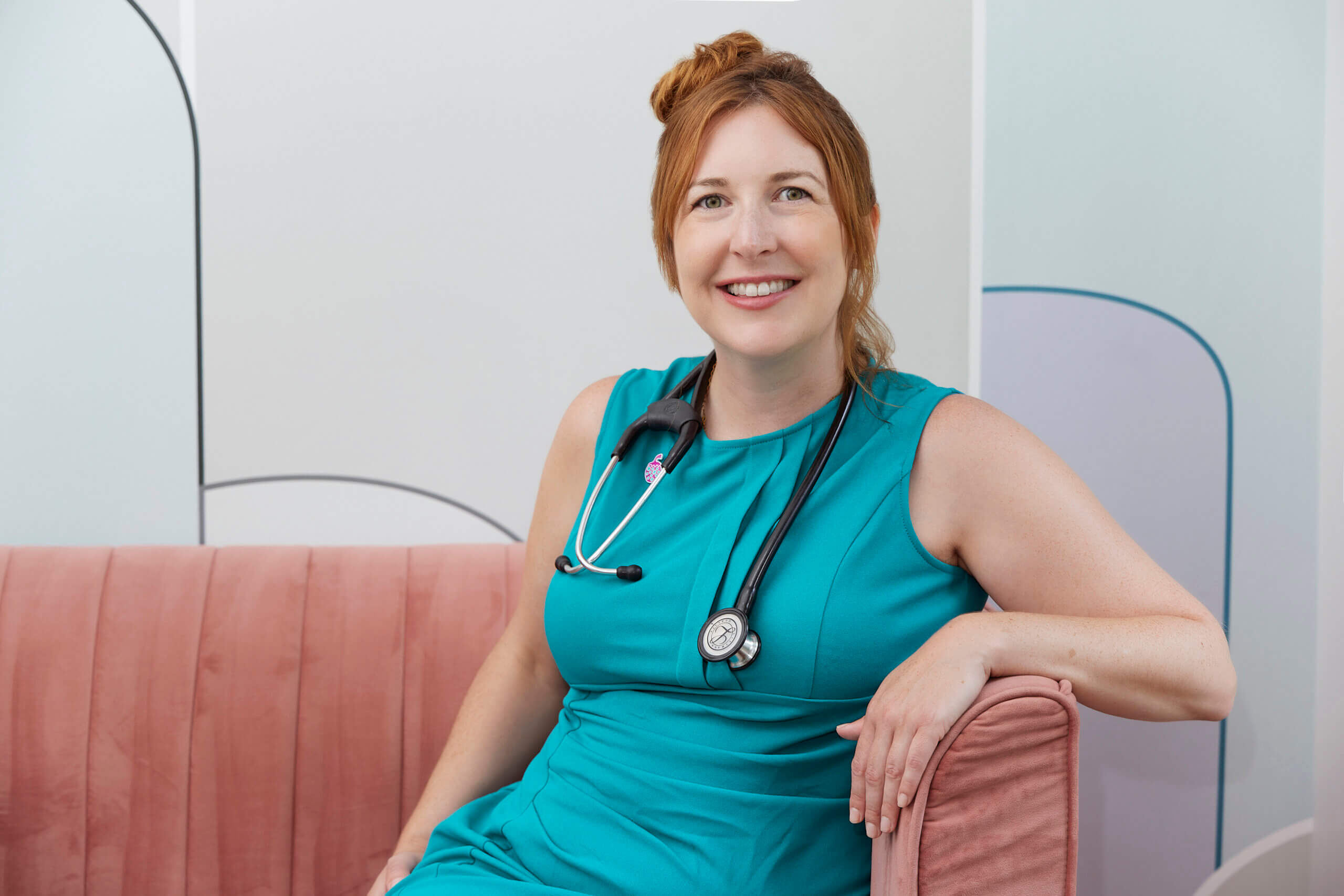 PCOS Doctor Wearing Teal